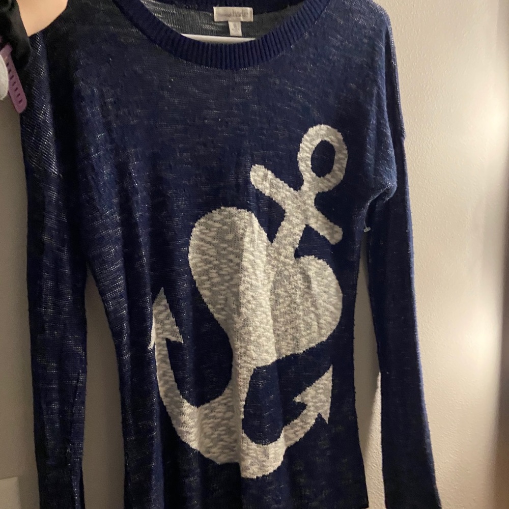 Charming Charlie, Blue Small Longsleeve Blouse